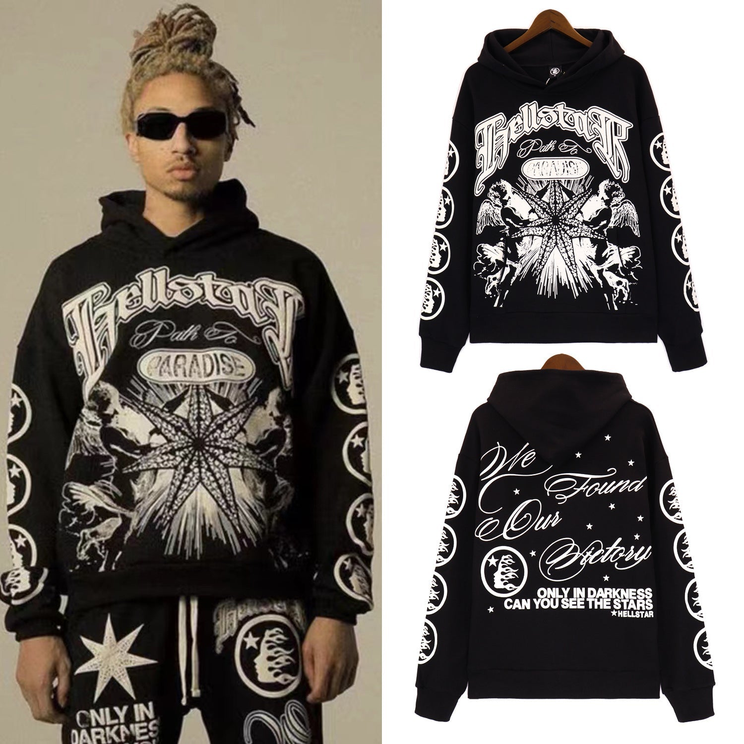 Hellstar Outfit: Hoodie/Sweatpants (Separate Purchase Options) Loose Creative Set