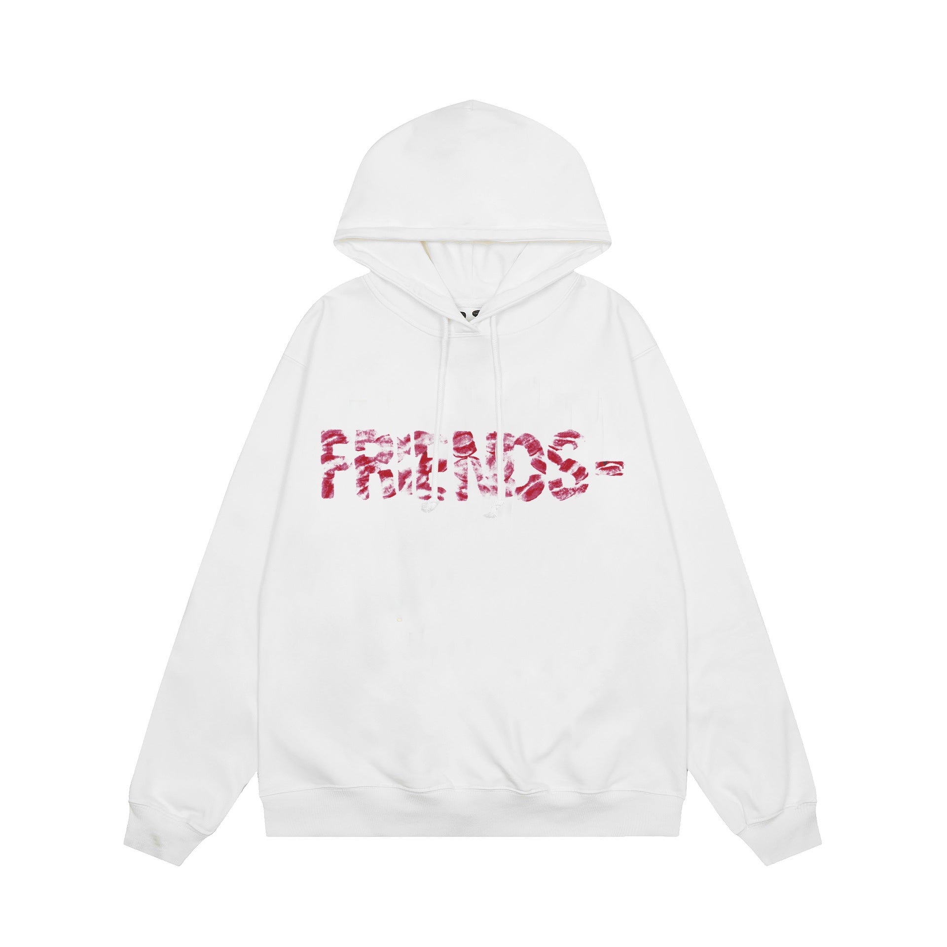 Vlone Hoodie autumn and winter red lips big V letter pullover