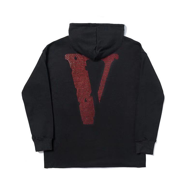 Vlone Hoodie Hoodie Hip Hop Back Red Big V Hoodie