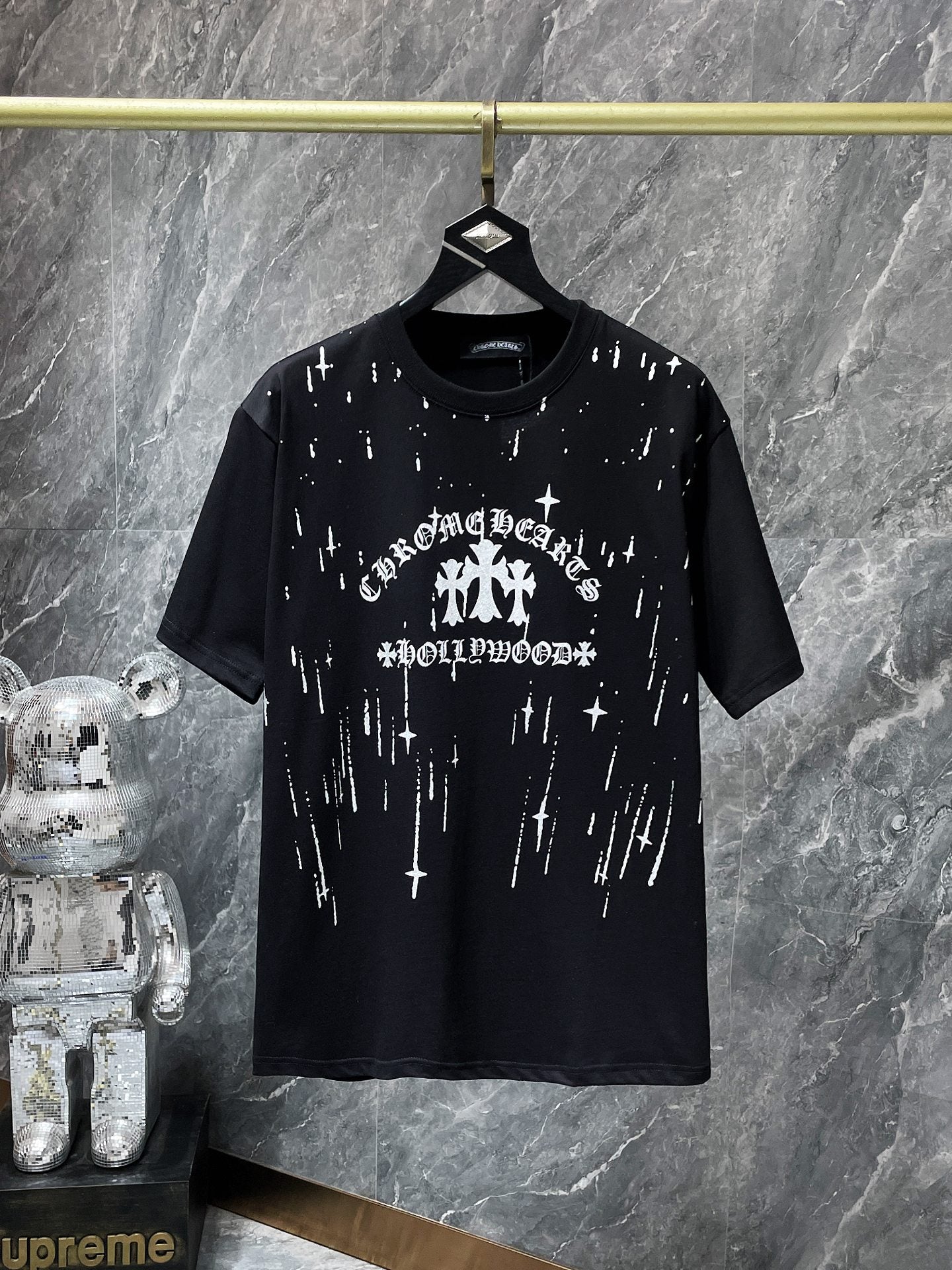 Chh Chrome Hearts T Shirts Sanskrit Star Splashing Ink Casual Sports Men's and Women's Short Sleeve T-Shirts