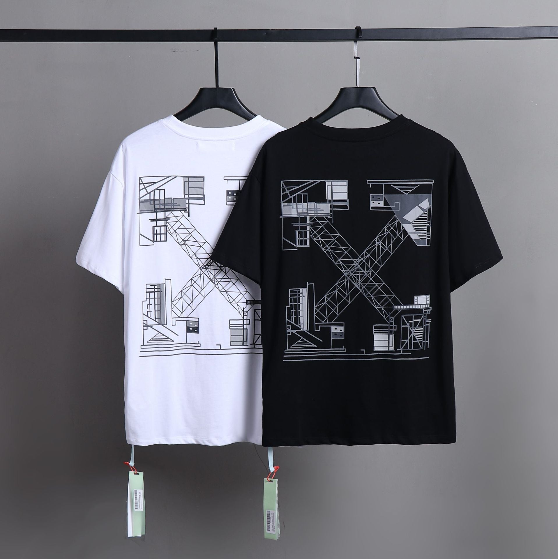 Ow T Shirts Back Stepped Appearance Arrow for Men and Women