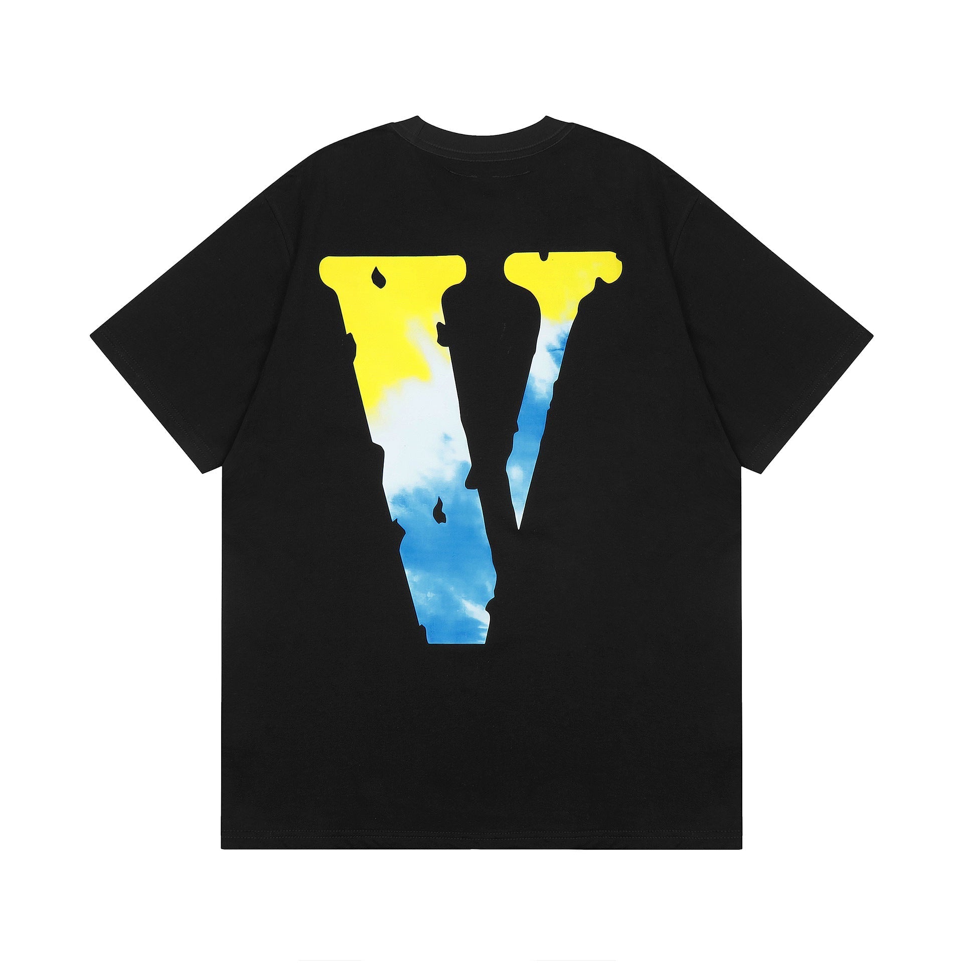 Vlone T Shirt spring and summer gradual change big V pattern