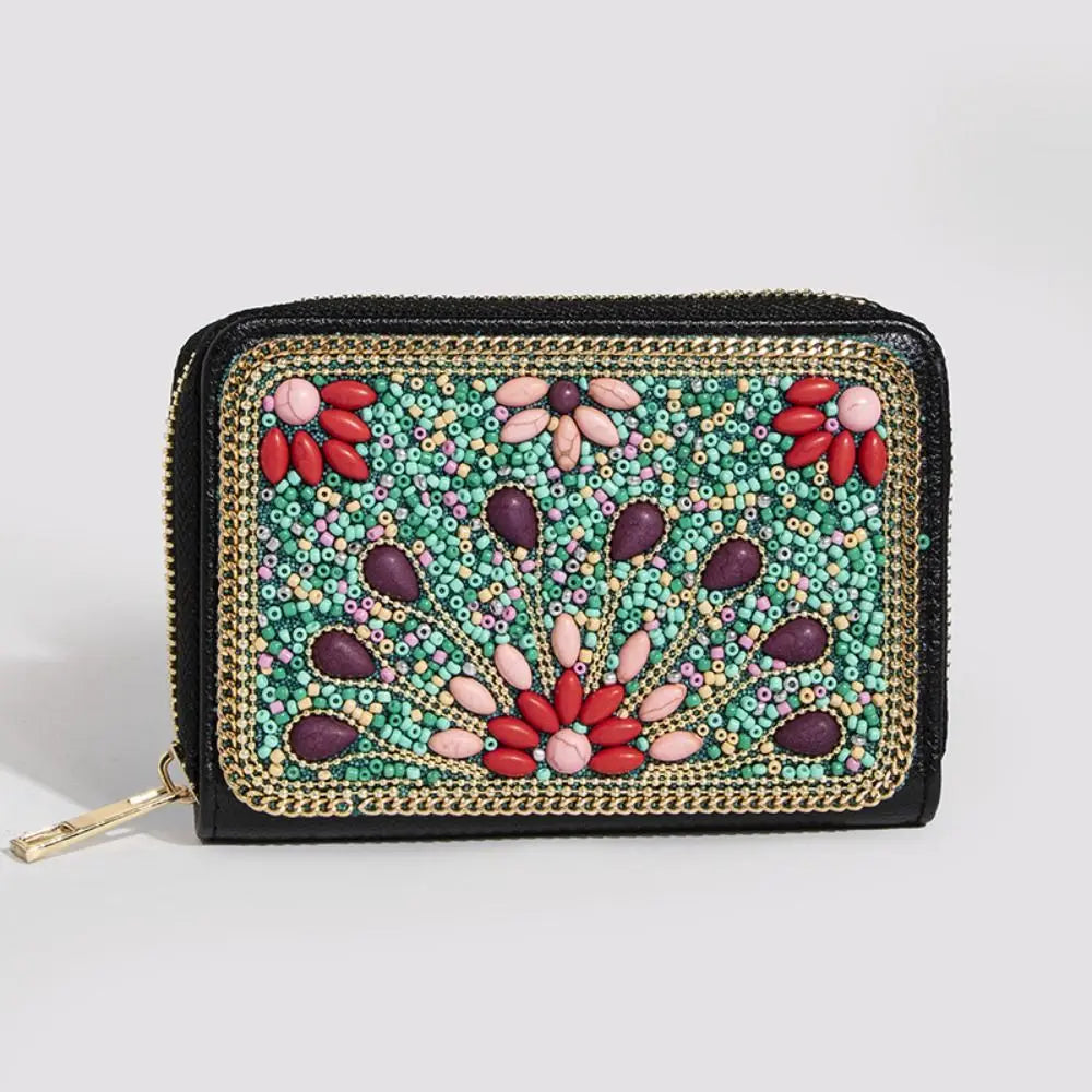 Trendy Bohemian Style Chic Beaded Butterfly Purse