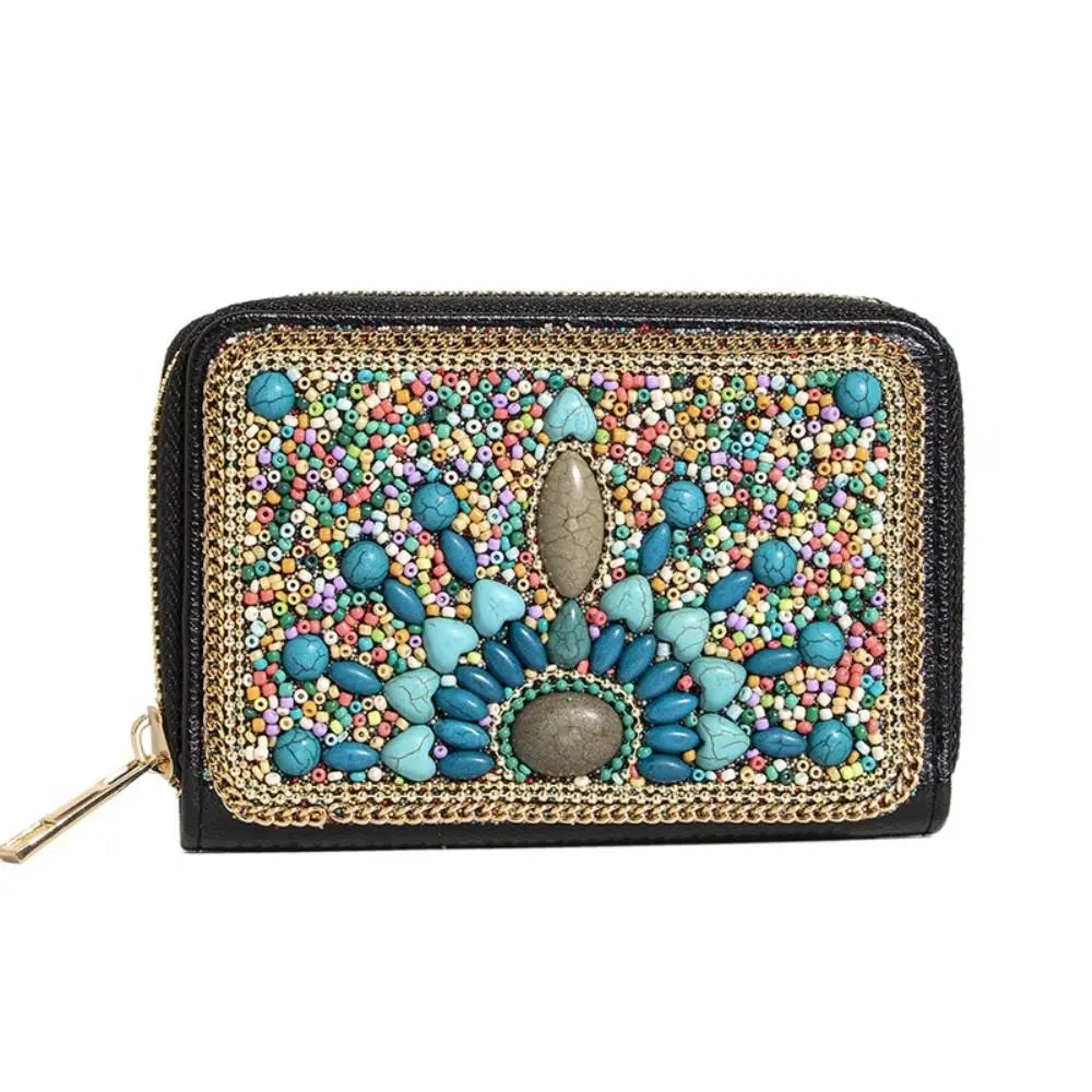 Trendy Bohemian Style Chic Beaded Butterfly Purse