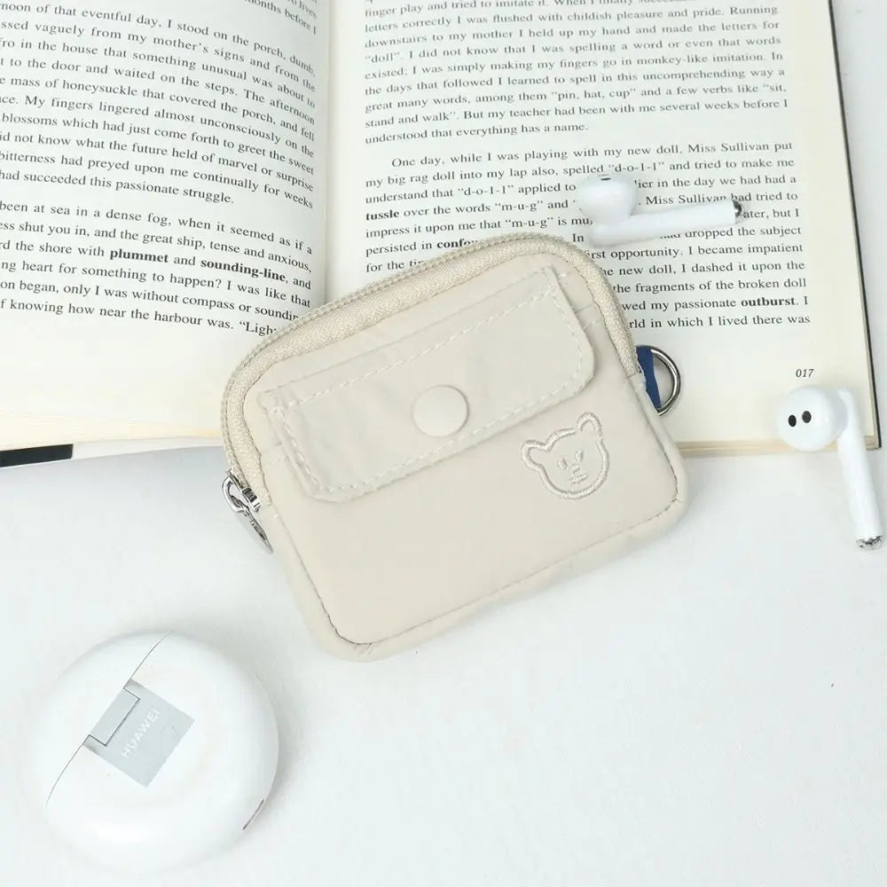 Portable Nylon Coin Purse Zipper Multi-purpose Small Wallet Gift Bag
