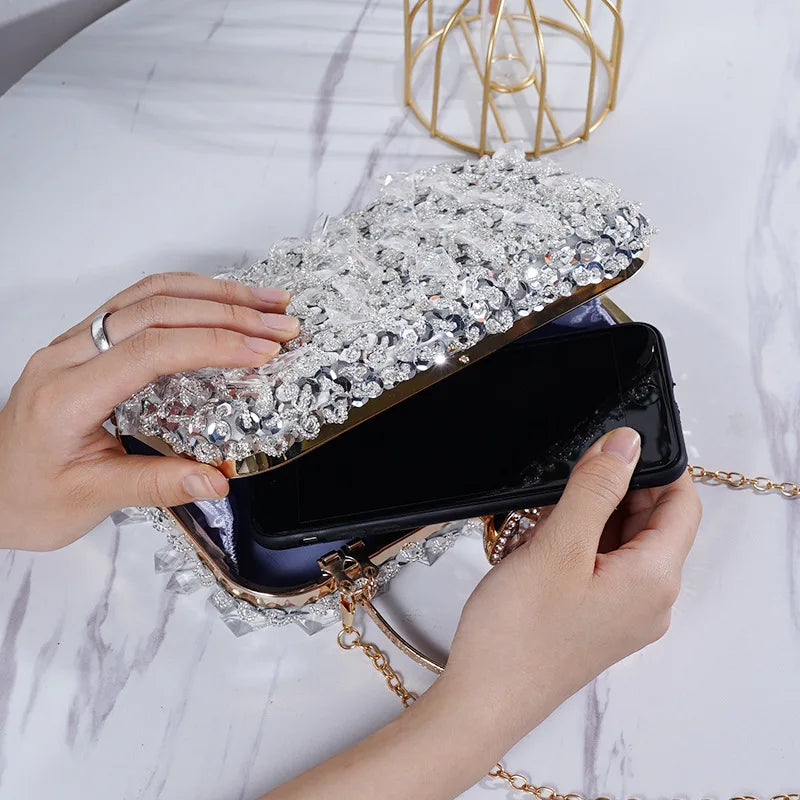 Luxury Fashion Sequin Beaded Banquet Handbag