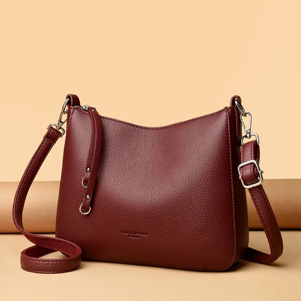 Crossbody Women Soft Leather Beaded Bags