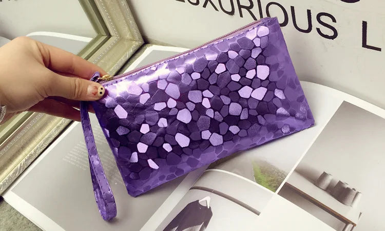 Elegant PU Leather Trendy Women Clutch
