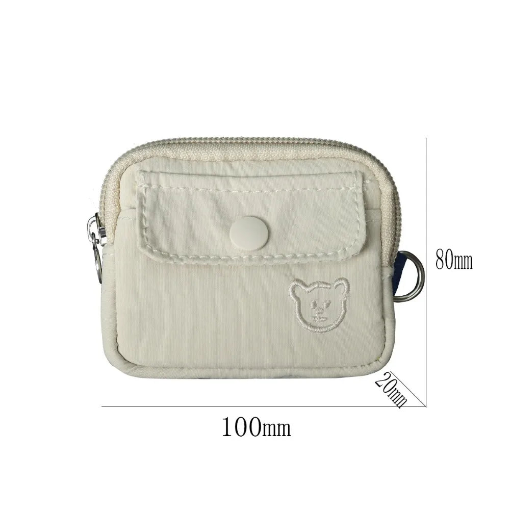 Portable Nylon Coin Purse Zipper Multi-purpose Small Wallet Gift Bag