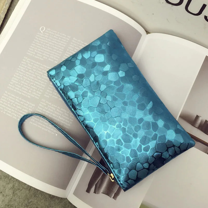 Elegant PU Leather Trendy Women Clutch
