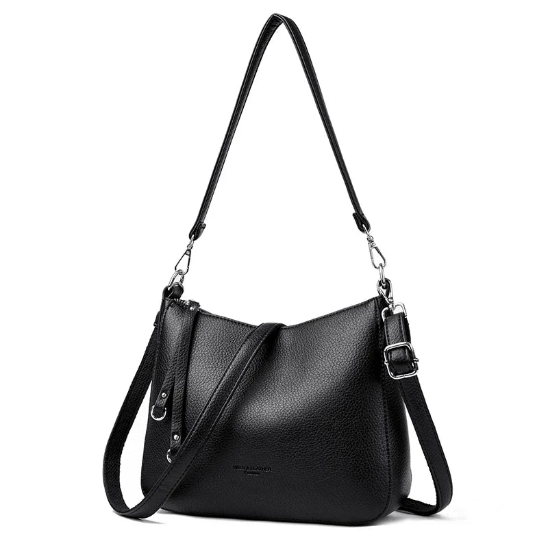 Crossbody Women Soft Leather Beaded Bags