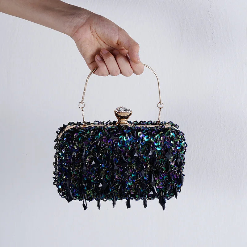 Luxury Fashion Sequin Beaded Banquet Handbag