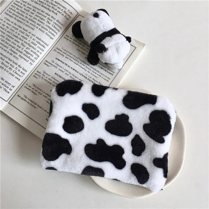 Trendy Cow Pattern Plush Mini Coin Purse