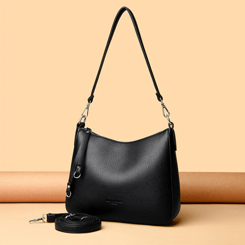Crossbody Women Soft Leather Beaded Bags