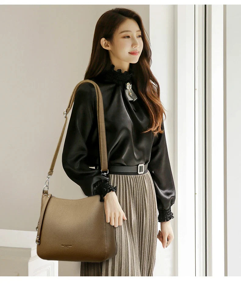 Crossbody Women Soft Leather Beaded Bags