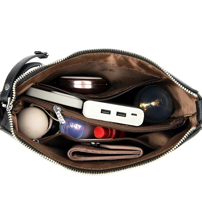Crossbody Women Soft Leather Beaded Bags