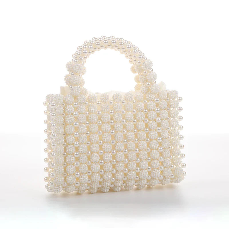 Luxury Pearl Chain Noble Crystal Beaded Evening Purse