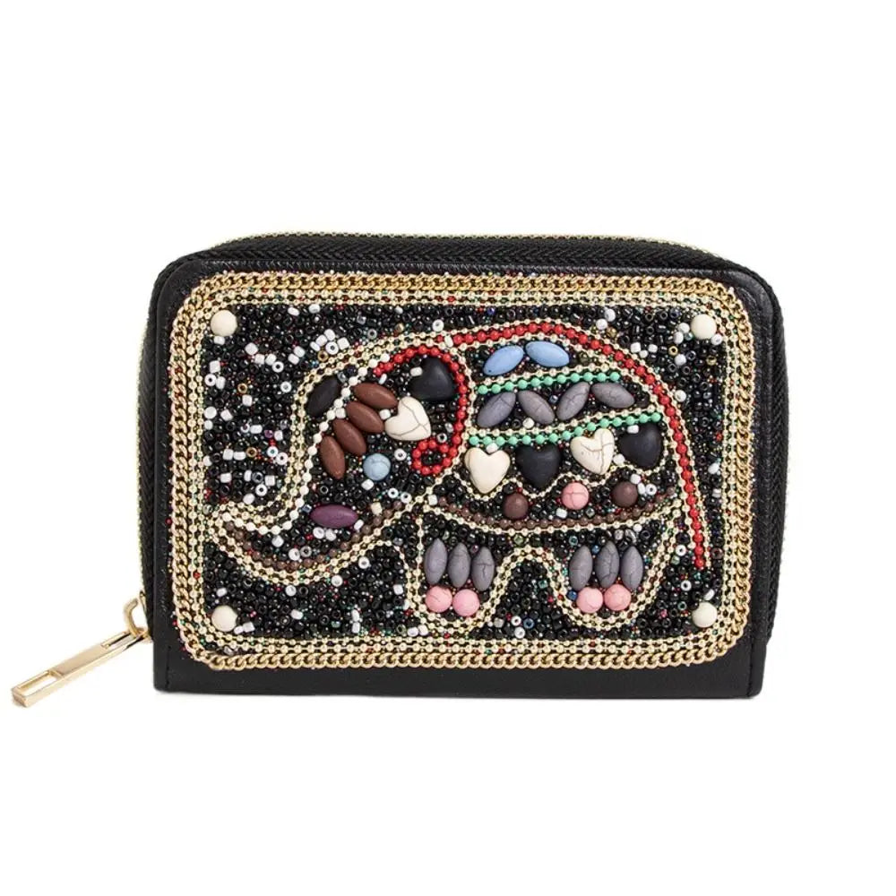 Trendy Bohemian Style Chic Beaded Butterfly Purse