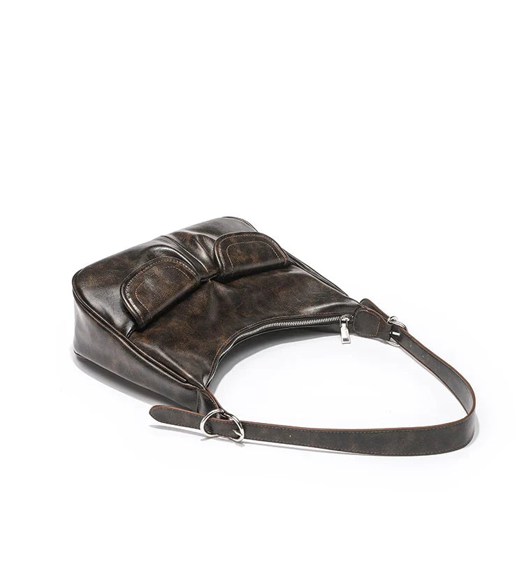 Trendy Top Zipper Closure Military Box Beaded Purse