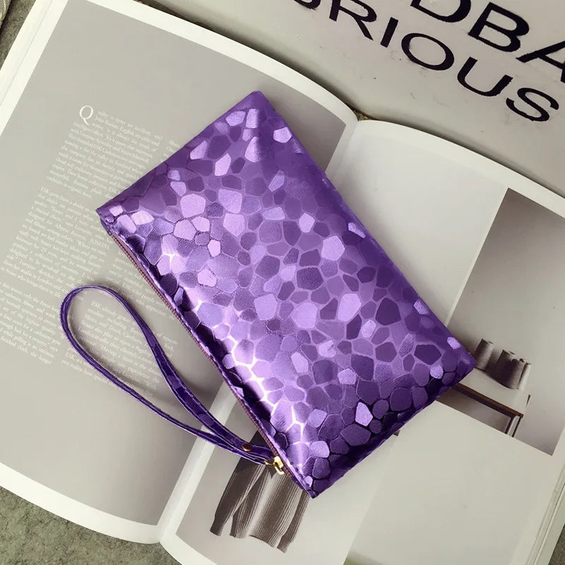 Elegant PU Leather Trendy Women Clutch