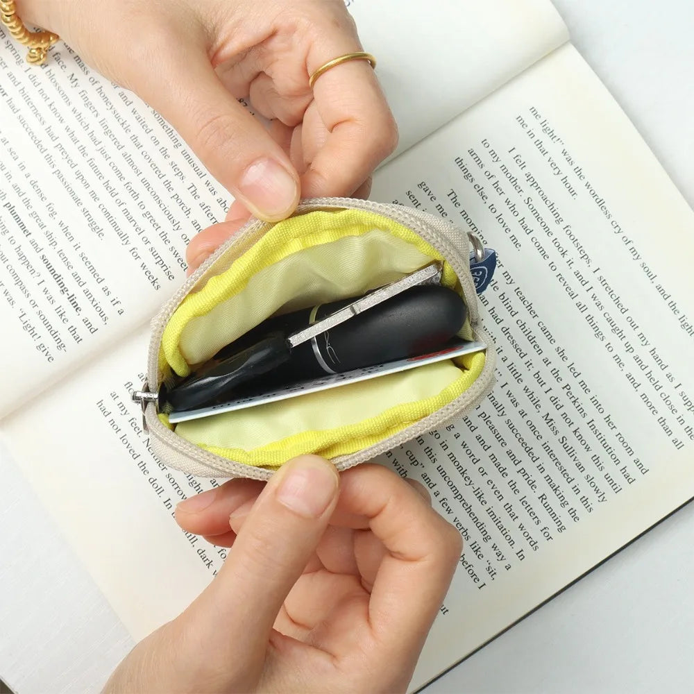 Portable Nylon Coin Purse Zipper Multi-purpose Small Wallet Gift Bag