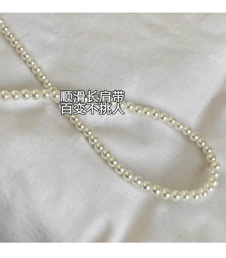 Chic Beaded Top Handle Crossbody bag