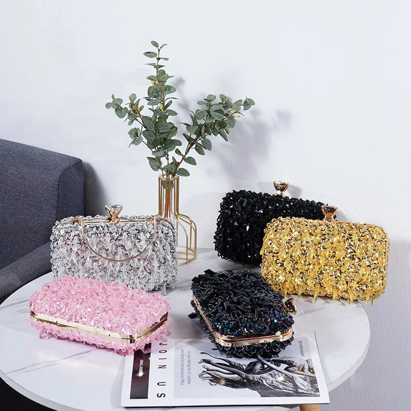 Luxury Fashion Sequin Beaded Banquet Handbag