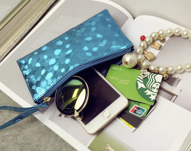 Elegant PU Leather Trendy Women Clutch