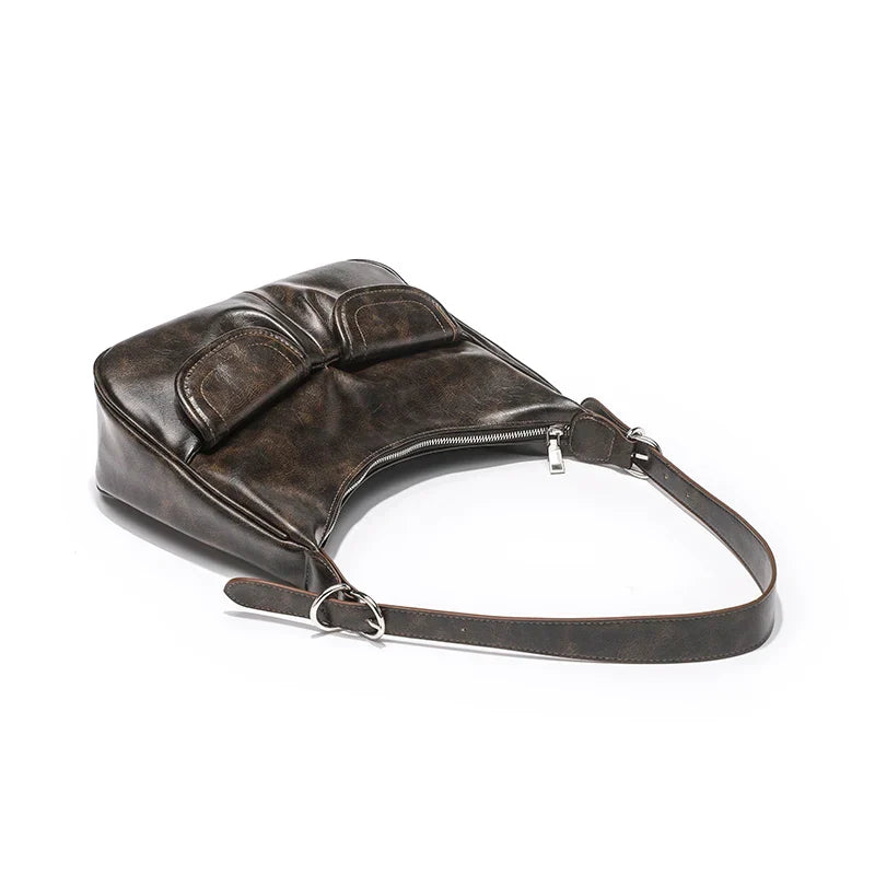 Trendy Top Zipper Closure Military Box Beaded Purse
