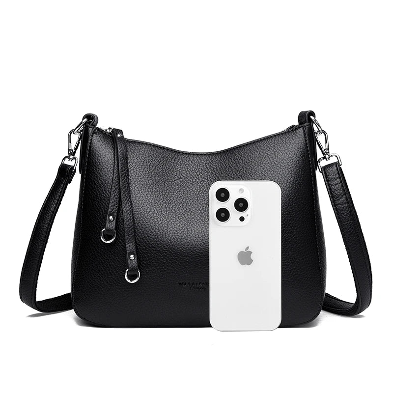 Crossbody Women Soft Leather Beaded Bags