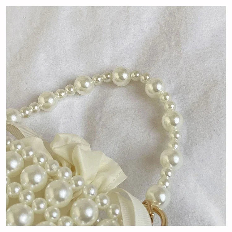 Chic Beaded Top Handle Crossbody bag