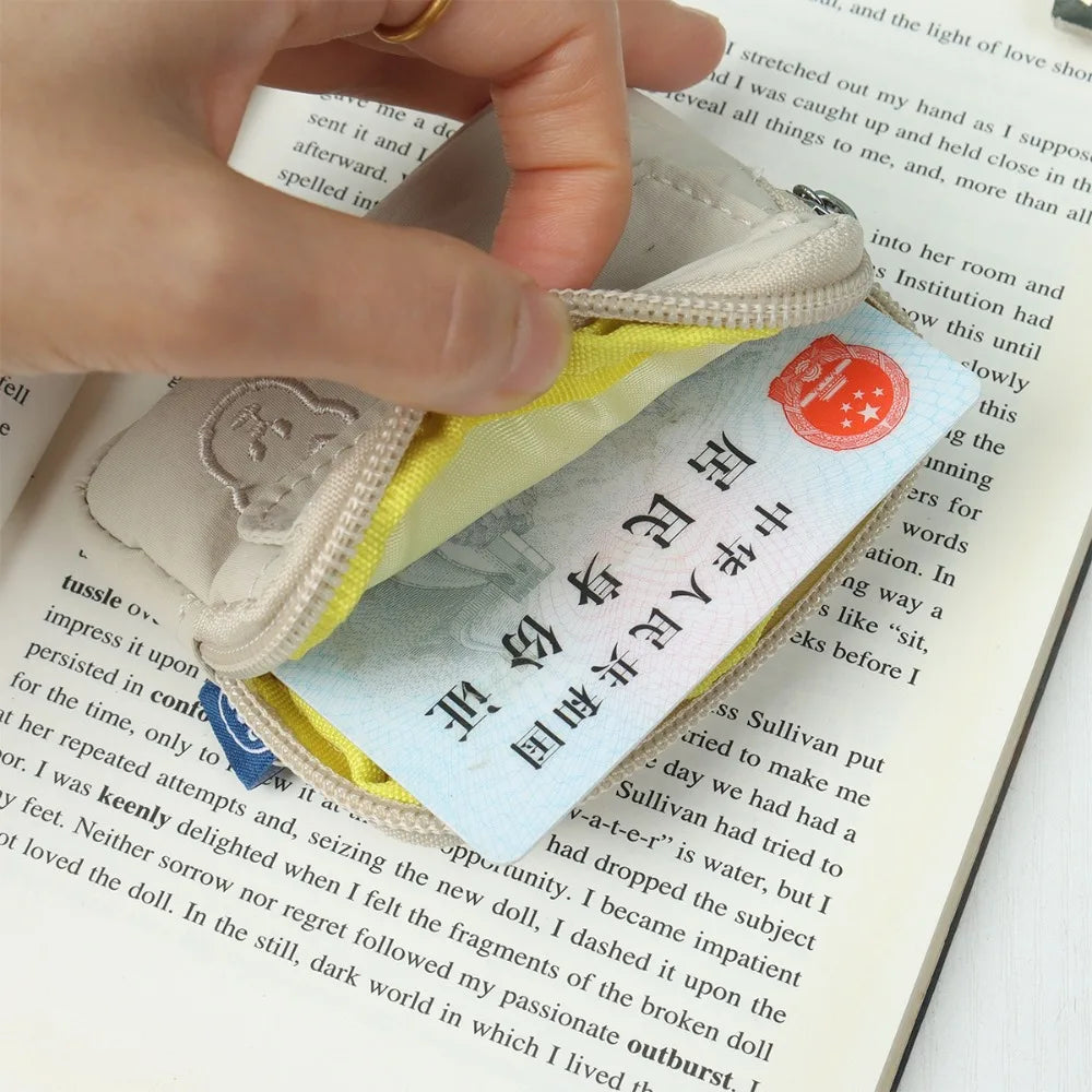 Portable Nylon Coin Purse Zipper Multi-purpose Small Wallet Gift Bag