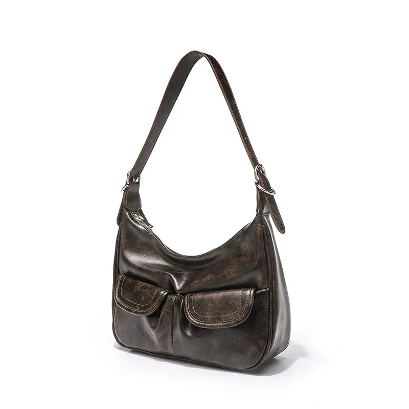 Trendy Top Zipper Closure Military Box Beaded Purse