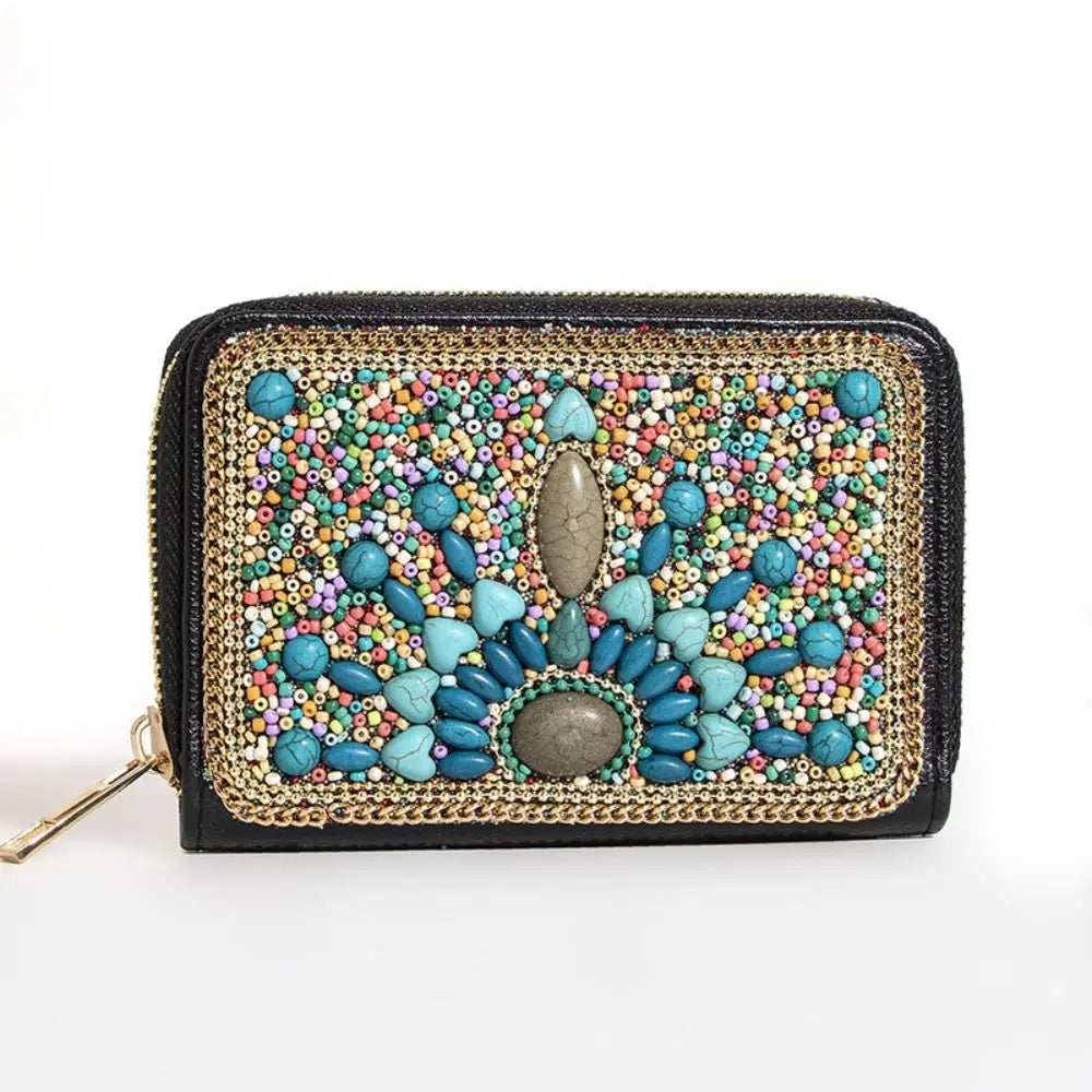 Trendy Bohemian Style Chic Beaded Butterfly Purse