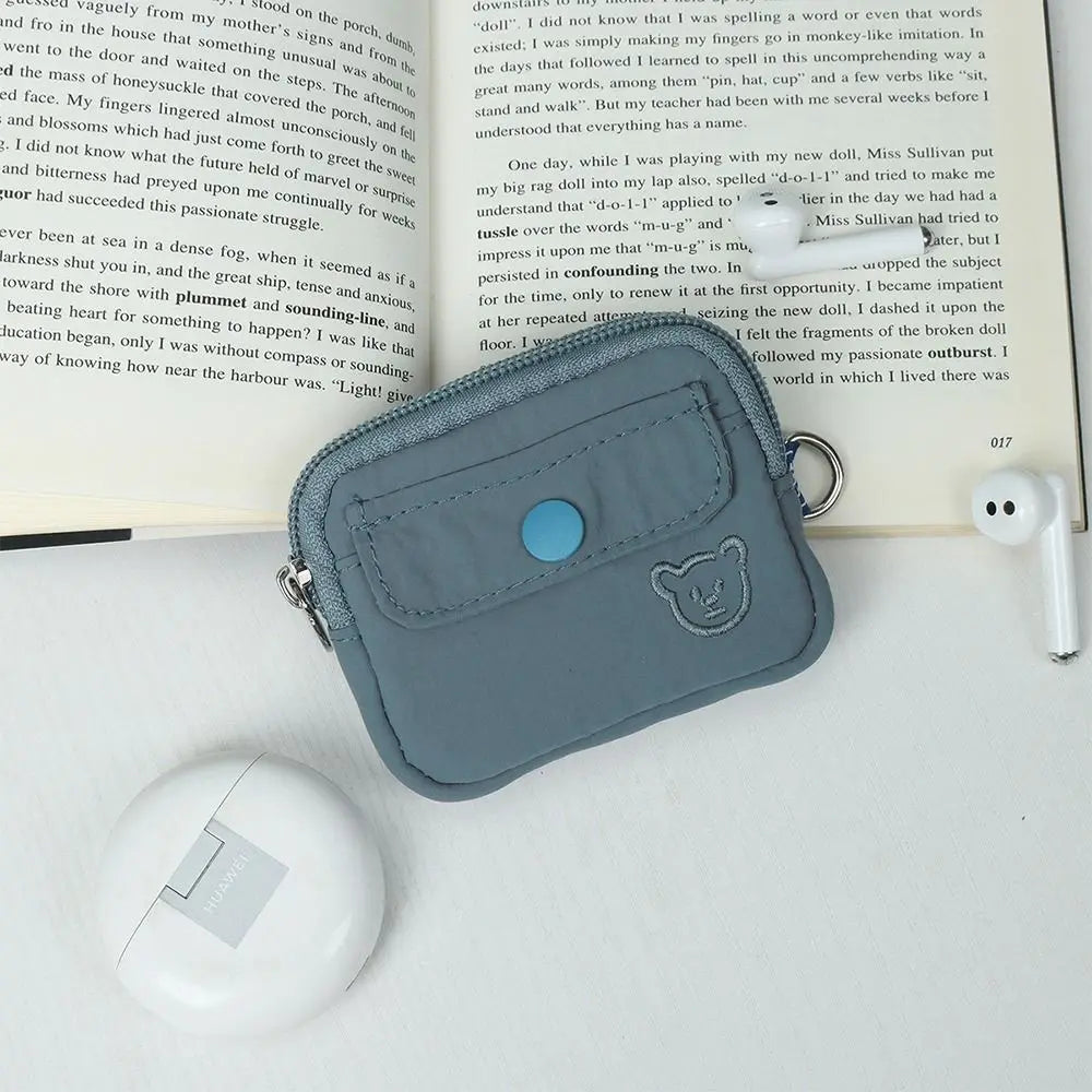 Portable Nylon Coin Purse Zipper Multi-purpose Small Wallet Gift Bag