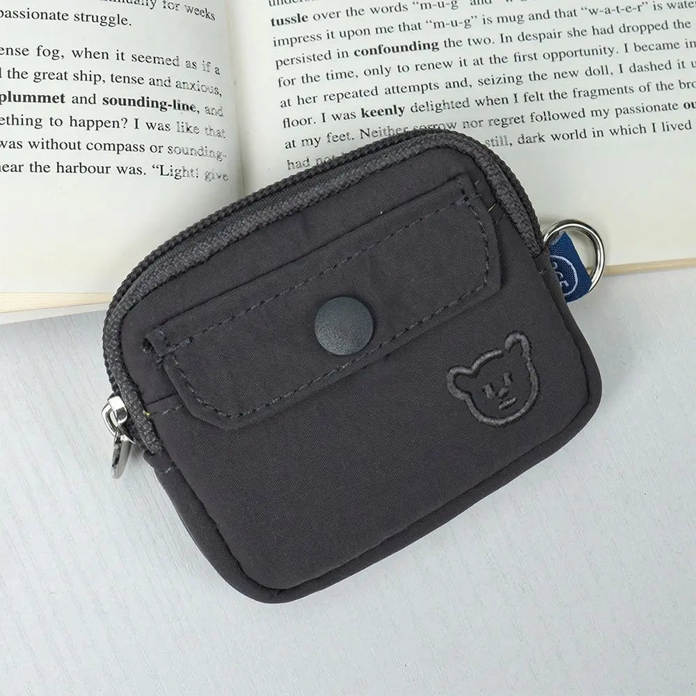 Portable Nylon Coin Purse Zipper Multi-purpose Small Wallet Gift Bag
