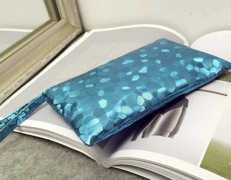 Elegant PU Leather Trendy Women Clutch