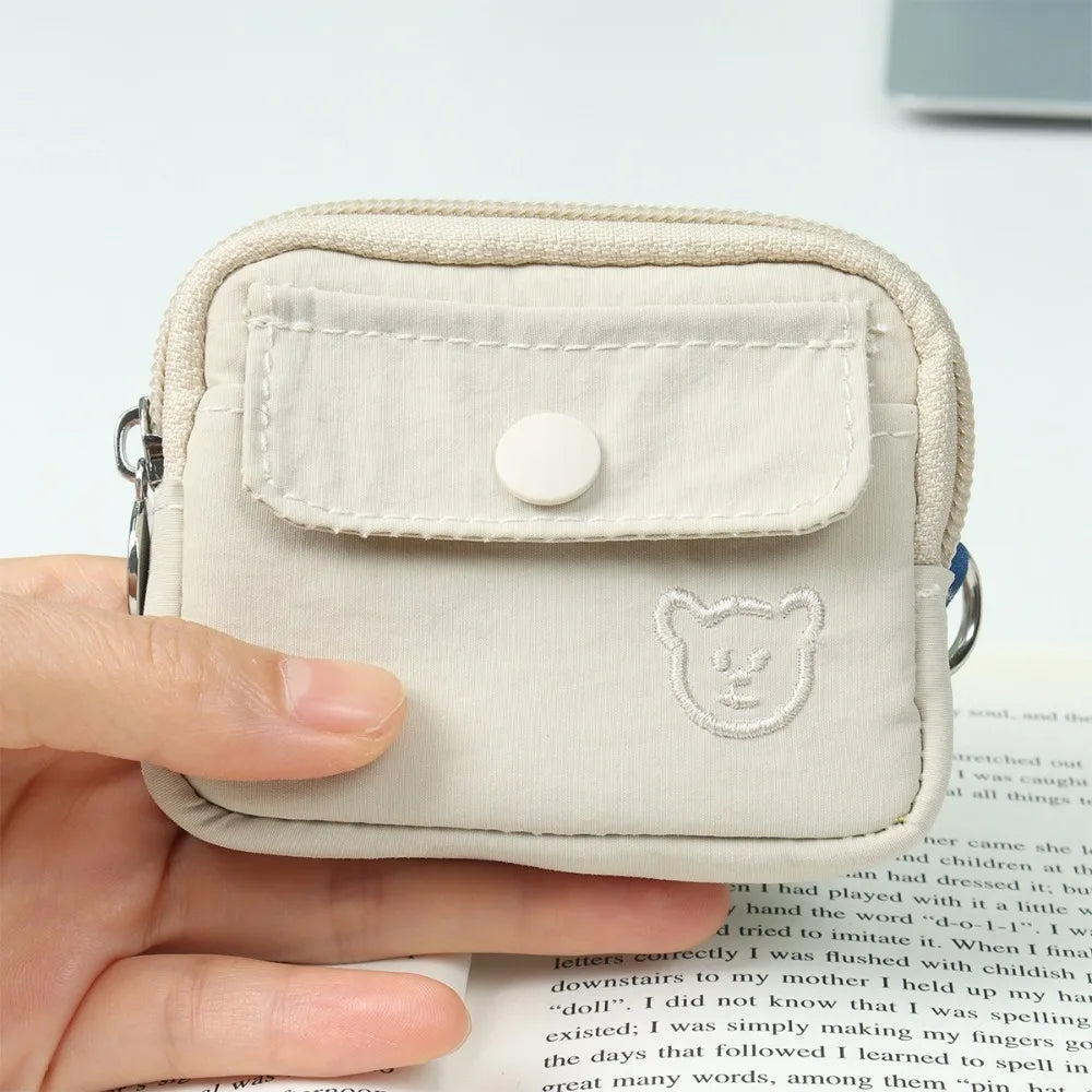 Portable Nylon Coin Purse Zipper Multi-purpose Small Wallet Gift Bag