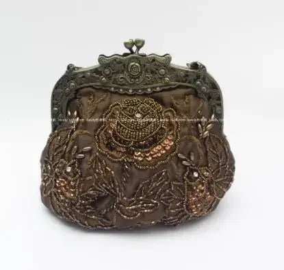 Vintage Beaded Embroidered Evening Handbag