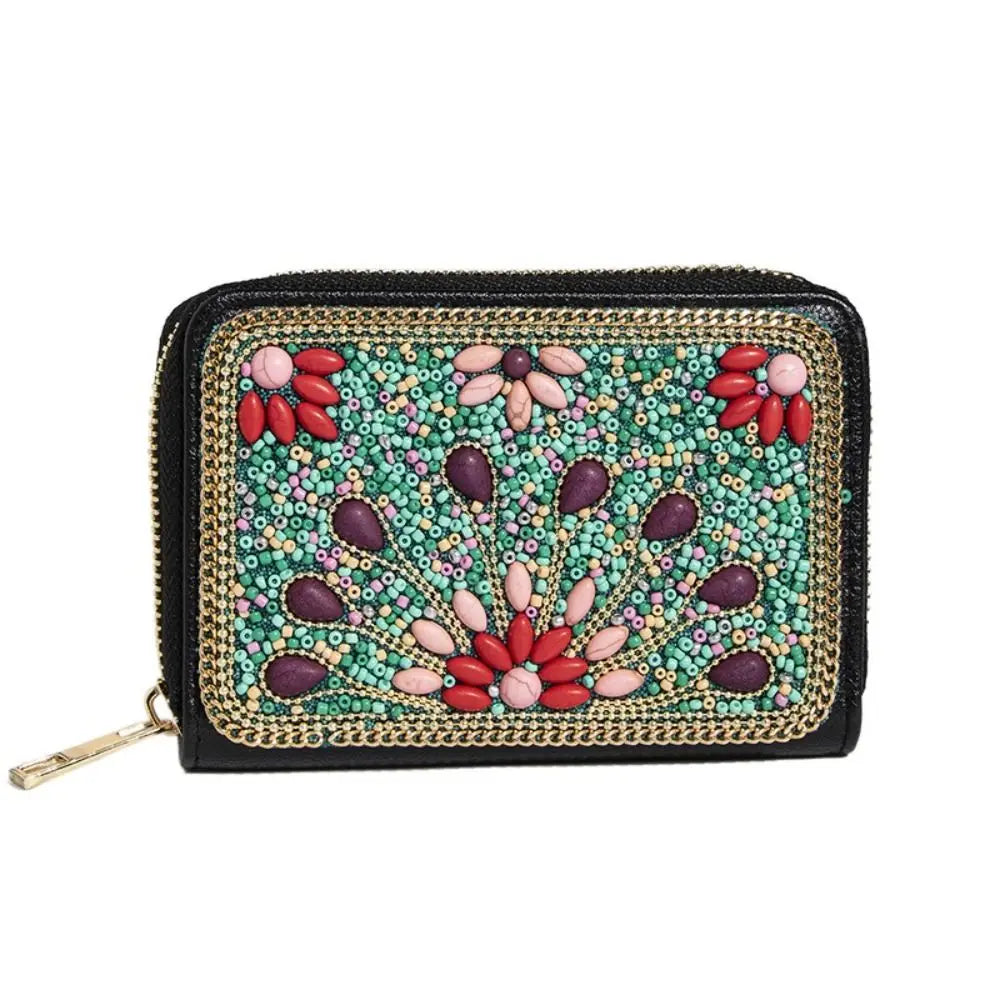 Trendy Bohemian Style Chic Beaded Butterfly Purse