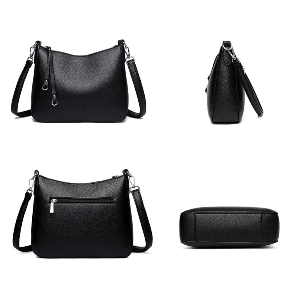Crossbody Women Soft Leather Beaded Bags