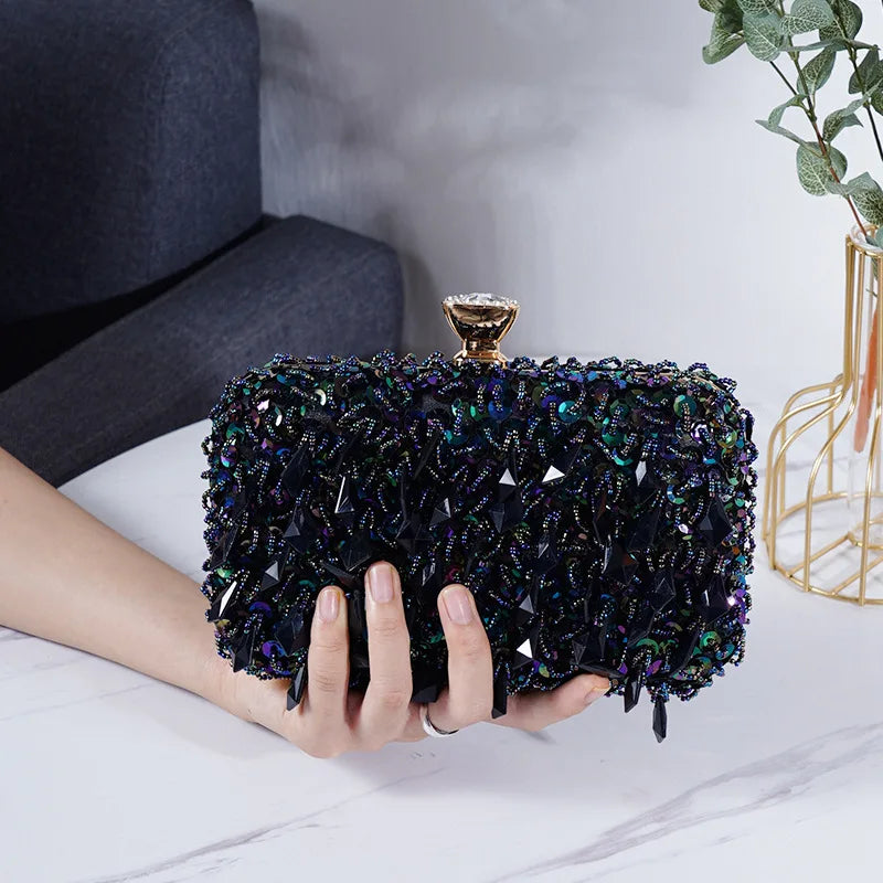 Luxury Fashion Sequin Beaded Banquet Handbag