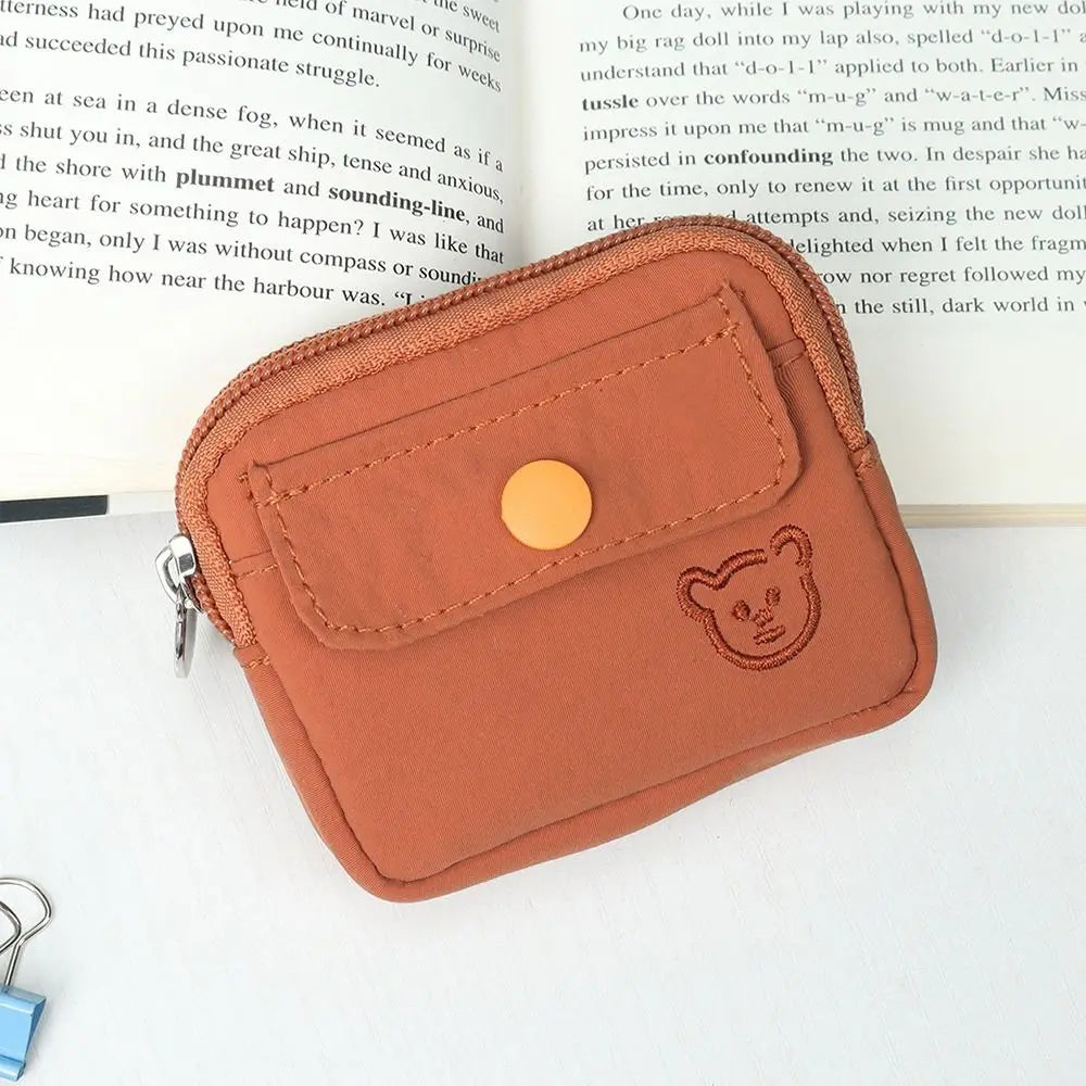 Portable Nylon Coin Purse Zipper Multi-purpose Small Wallet Gift Bag