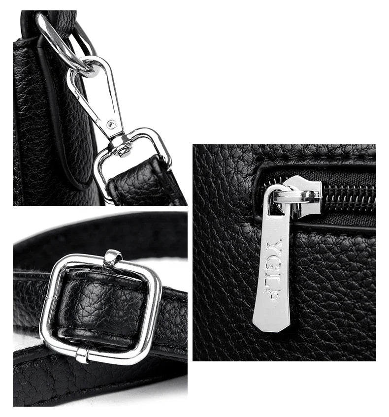 Crossbody Women Soft Leather Beaded Bags