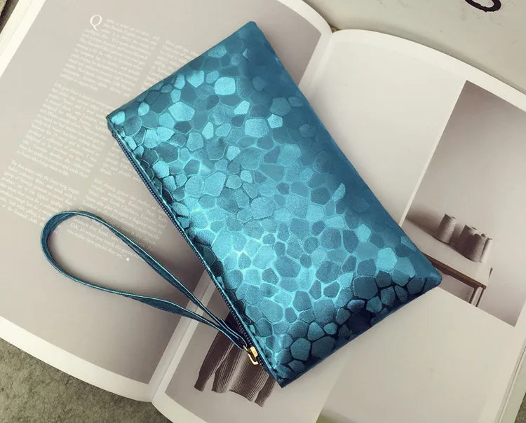 Elegant PU Leather Trendy Women Clutch