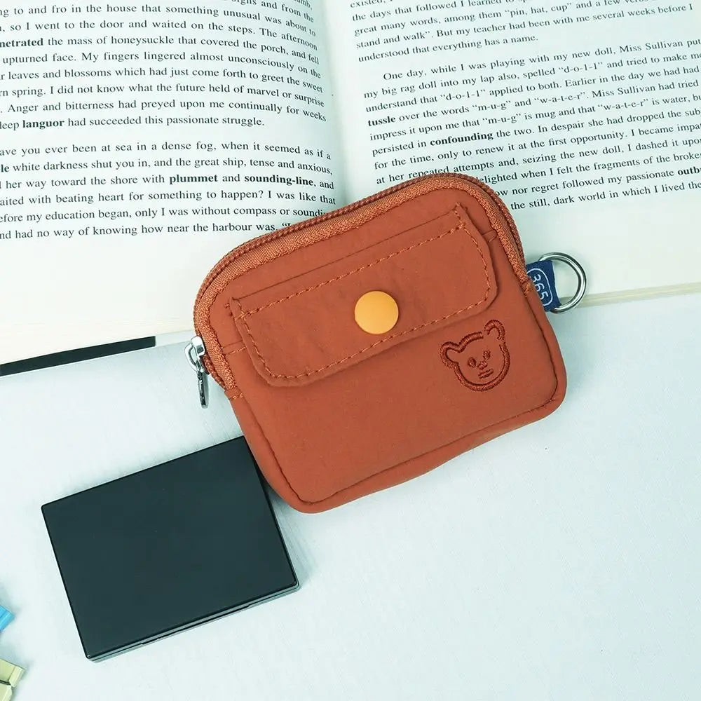 Portable Nylon Coin Purse Zipper Multi-purpose Small Wallet Gift Bag