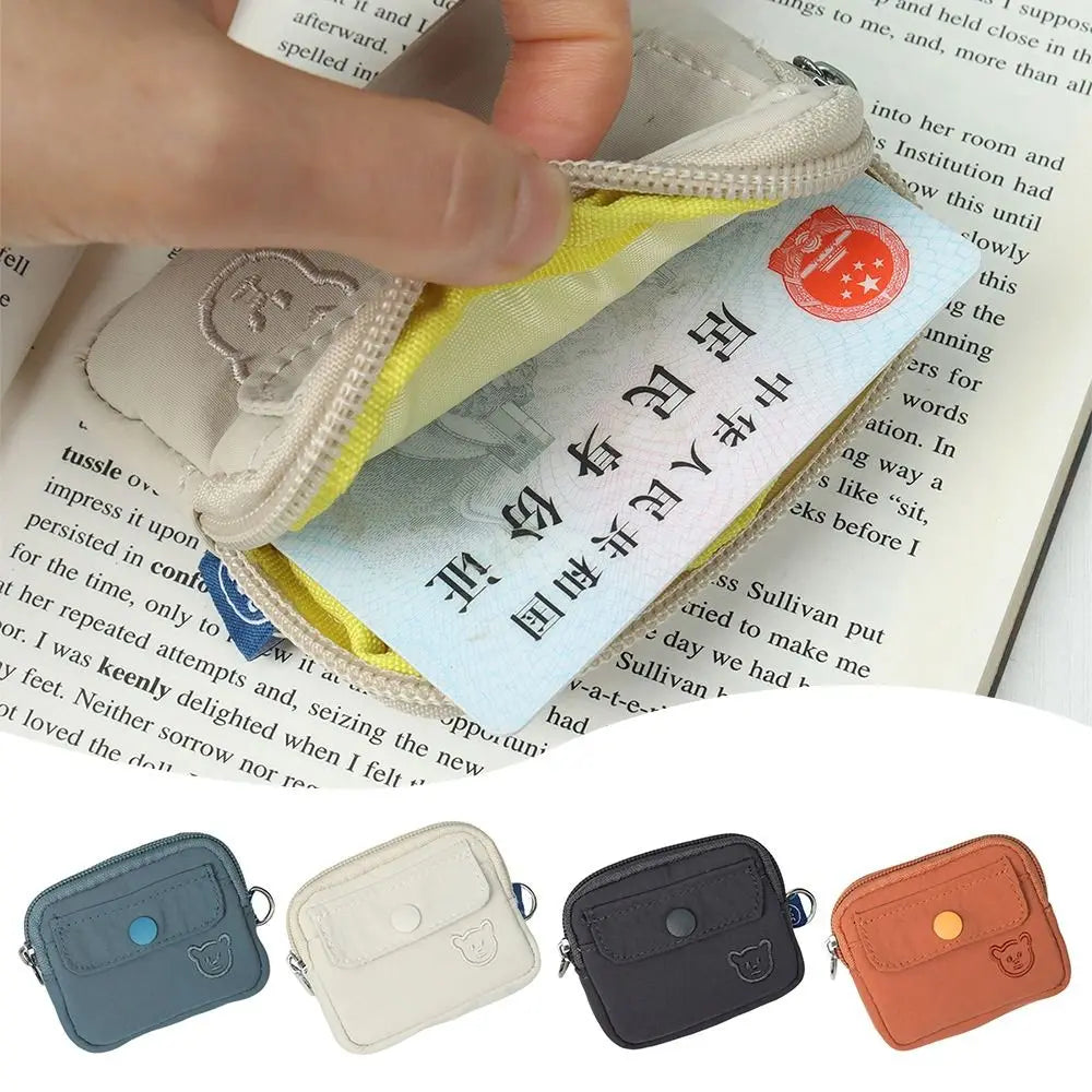 Portable Nylon Coin Purse Zipper Multi-purpose Small Wallet Gift Bag