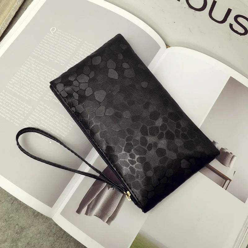 Elegant PU Leather Trendy Women Clutch