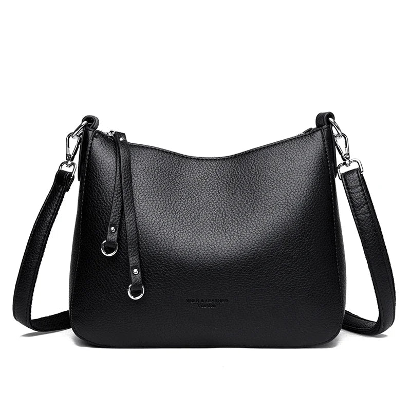 Crossbody Women Soft Leather Beaded Bags