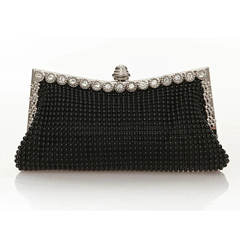 Gold And Silver Glitter Beaded Clutch Perfect For Wedding